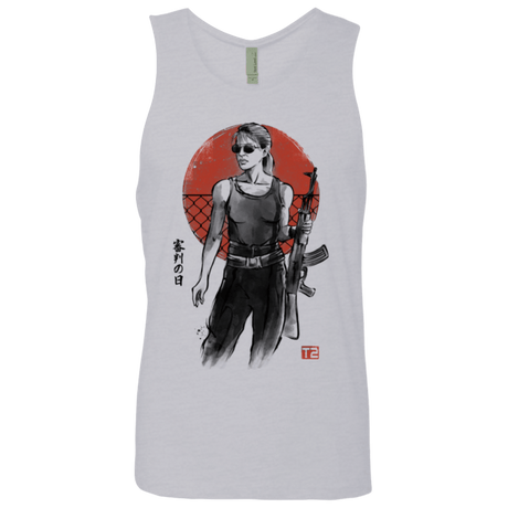 T-Shirts Heather Grey / Small Sarah Men's Premium Tank Top