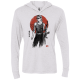 T-Shirts Heather White / X-Small Sarah Triblend Long Sleeve Hoodie Tee