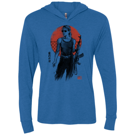 T-Shirts Vintage Royal / X-Small Sarah Triblend Long Sleeve Hoodie Tee