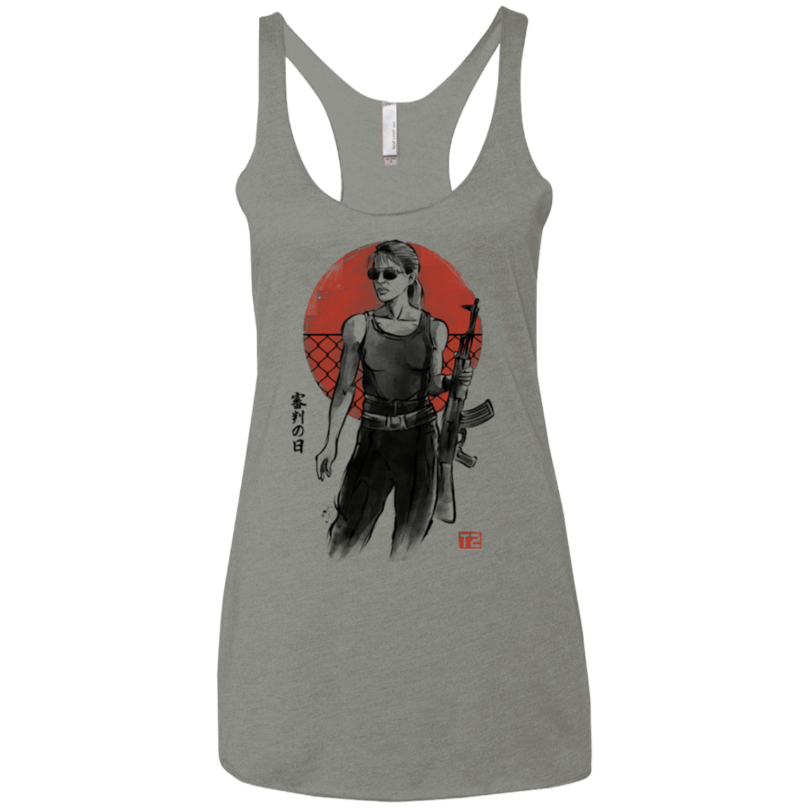 T-Shirts Venetian Grey / X-Small Sarah Women's Triblend Racerback Tank