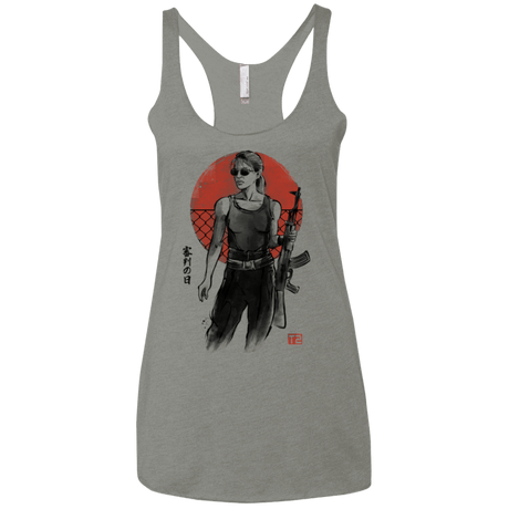 T-Shirts Venetian Grey / X-Small Sarah Women's Triblend Racerback Tank