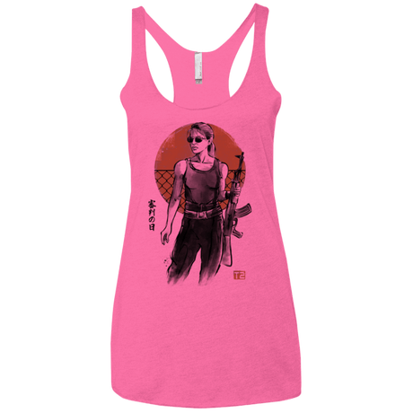 T-Shirts Vintage Pink / X-Small Sarah Women's Triblend Racerback Tank