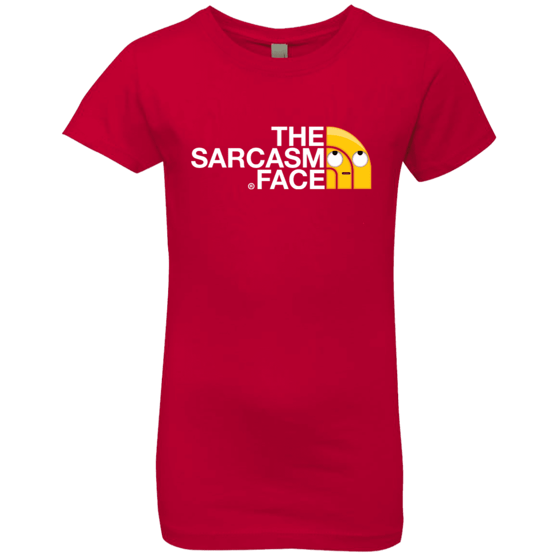 T-Shirts Red / YXS Sarcasm Face Girls Premium T-Shirt