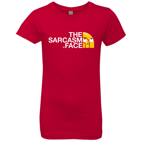 T-Shirts Red / YXS Sarcasm Face Girls Premium T-Shirt