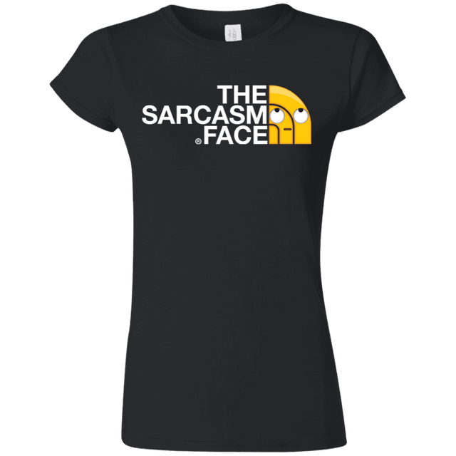 T-Shirts Black / S Sarcasm Face Junior Slimmer-Fit T-Shirt
