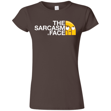 T-Shirts Dark Chocolate / S Sarcasm Face Junior Slimmer-Fit T-Shirt