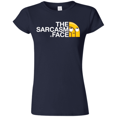 T-Shirts Navy / S Sarcasm Face Junior Slimmer-Fit T-Shirt