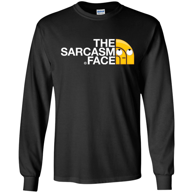 T-Shirts Black / S Sarcasm Face Men's Long Sleeve T-Shirt