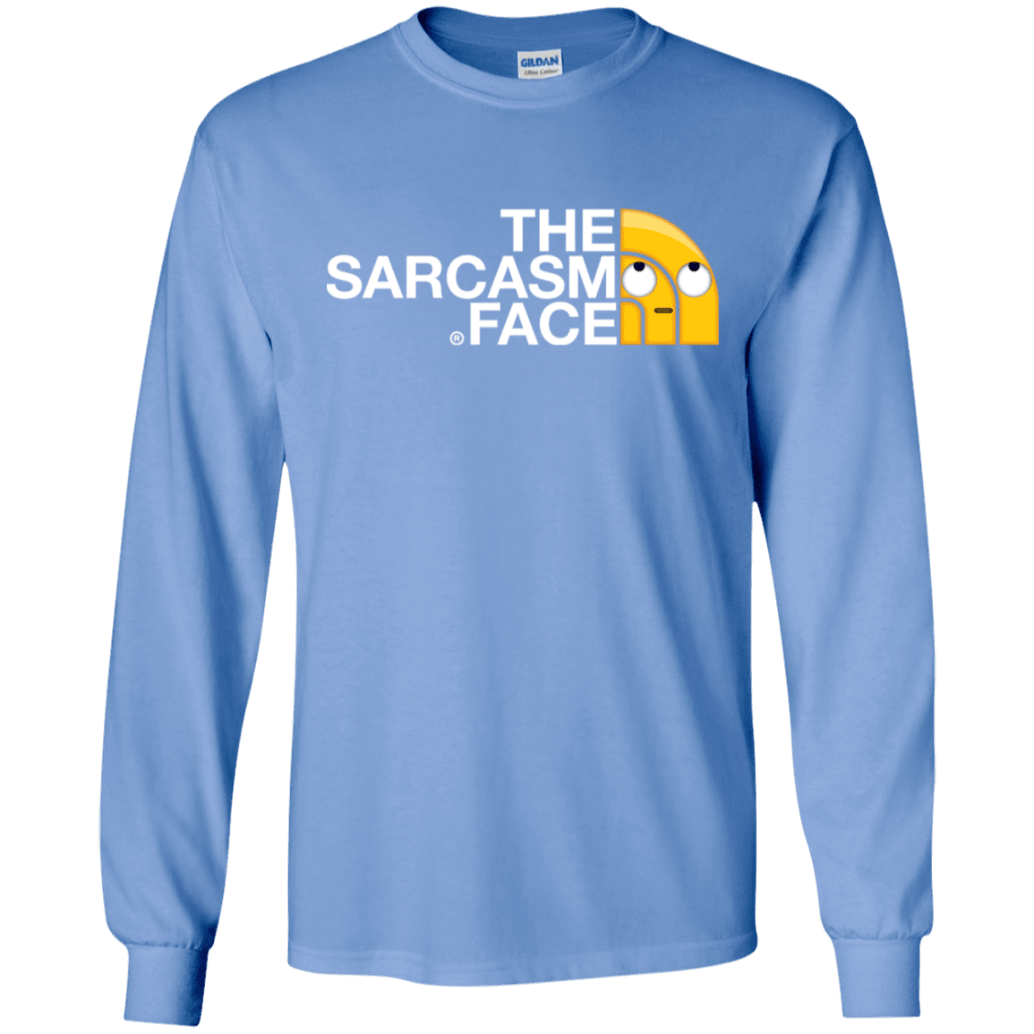 T-Shirts Carolina Blue / S Sarcasm Face Men's Long Sleeve T-Shirt