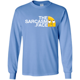 T-Shirts Carolina Blue / S Sarcasm Face Men's Long Sleeve T-Shirt