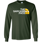 T-Shirts Forest Green / S Sarcasm Face Men's Long Sleeve T-Shirt