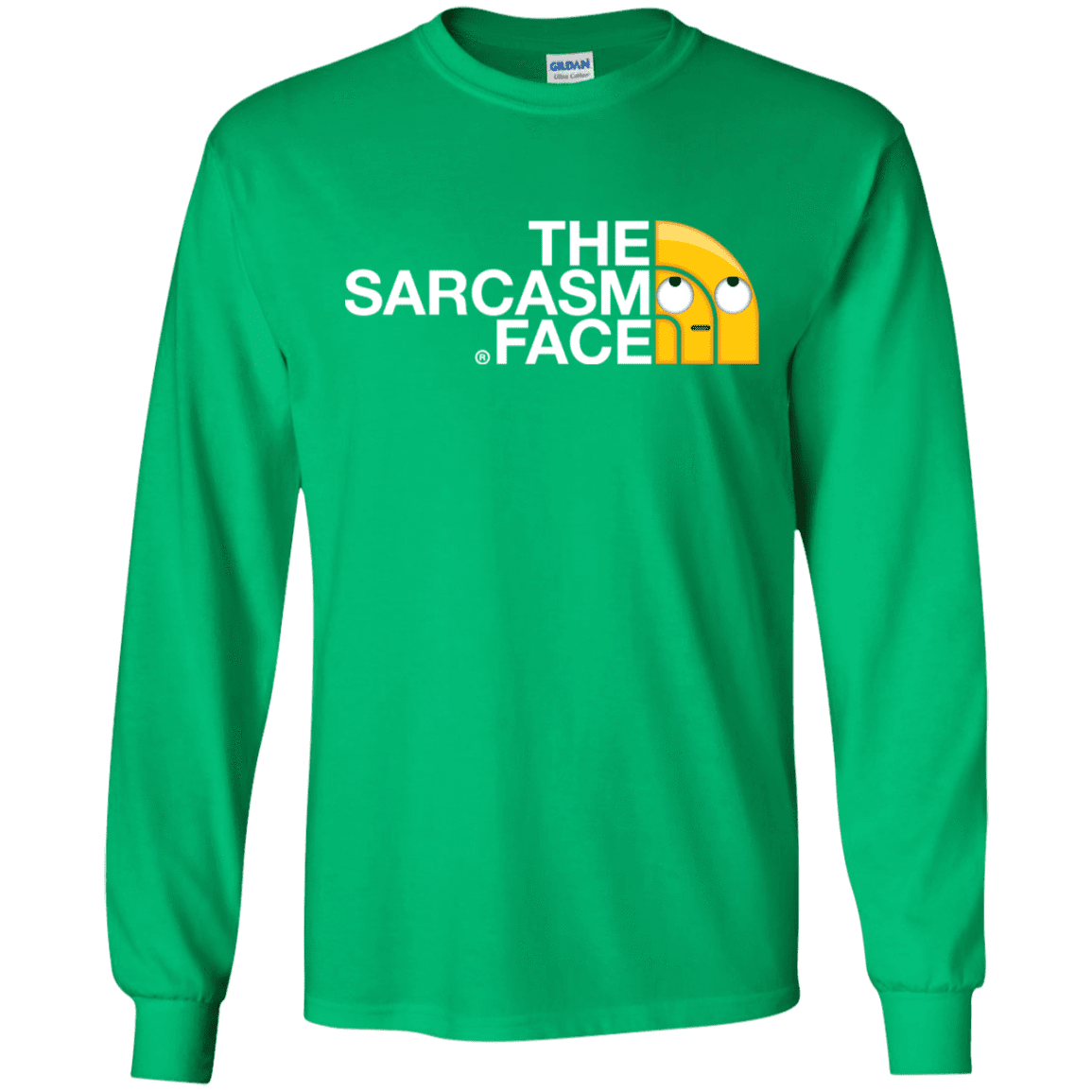 T-Shirts Irish Green / S Sarcasm Face Men's Long Sleeve T-Shirt