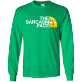 T-Shirts Irish Green / S Sarcasm Face Men's Long Sleeve T-Shirt