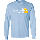 T-Shirts Light Blue / S Sarcasm Face Men's Long Sleeve T-Shirt