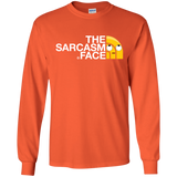T-Shirts Orange / S Sarcasm Face Men's Long Sleeve T-Shirt