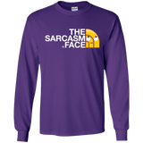 T-Shirts Purple / S Sarcasm Face Men's Long Sleeve T-Shirt