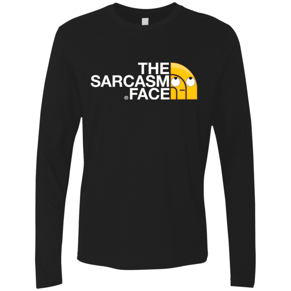 T-Shirts Black / S Sarcasm Face Men's Premium Long Sleeve