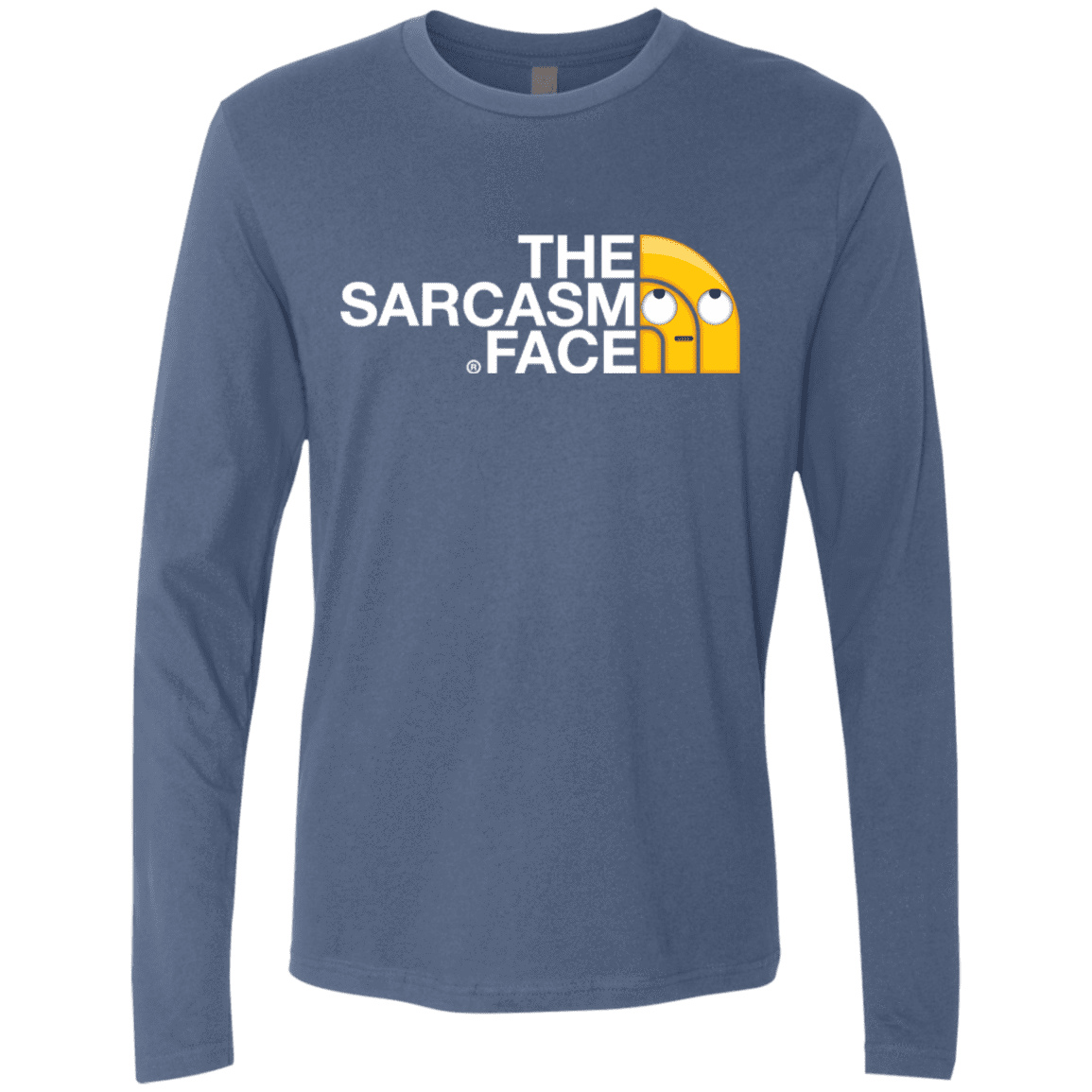 T-Shirts Indigo / S Sarcasm Face Men's Premium Long Sleeve