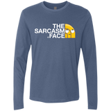 T-Shirts Indigo / S Sarcasm Face Men's Premium Long Sleeve