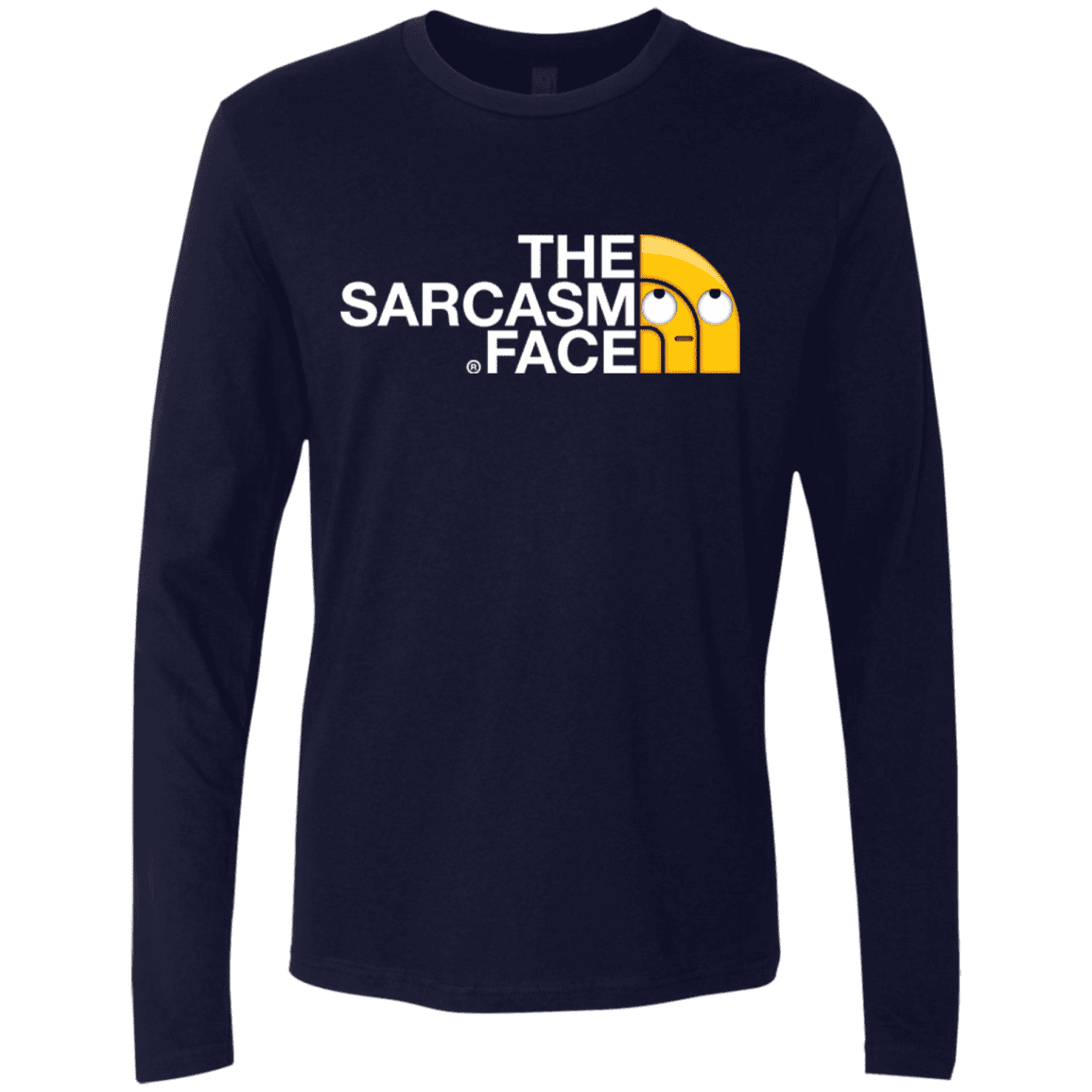 T-Shirts Midnight Navy / S Sarcasm Face Men's Premium Long Sleeve