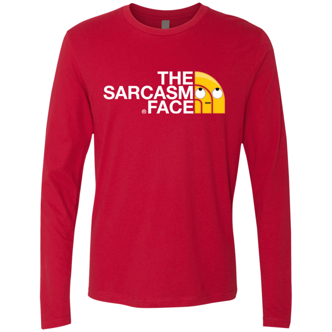 T-Shirts Red / S Sarcasm Face Men's Premium Long Sleeve