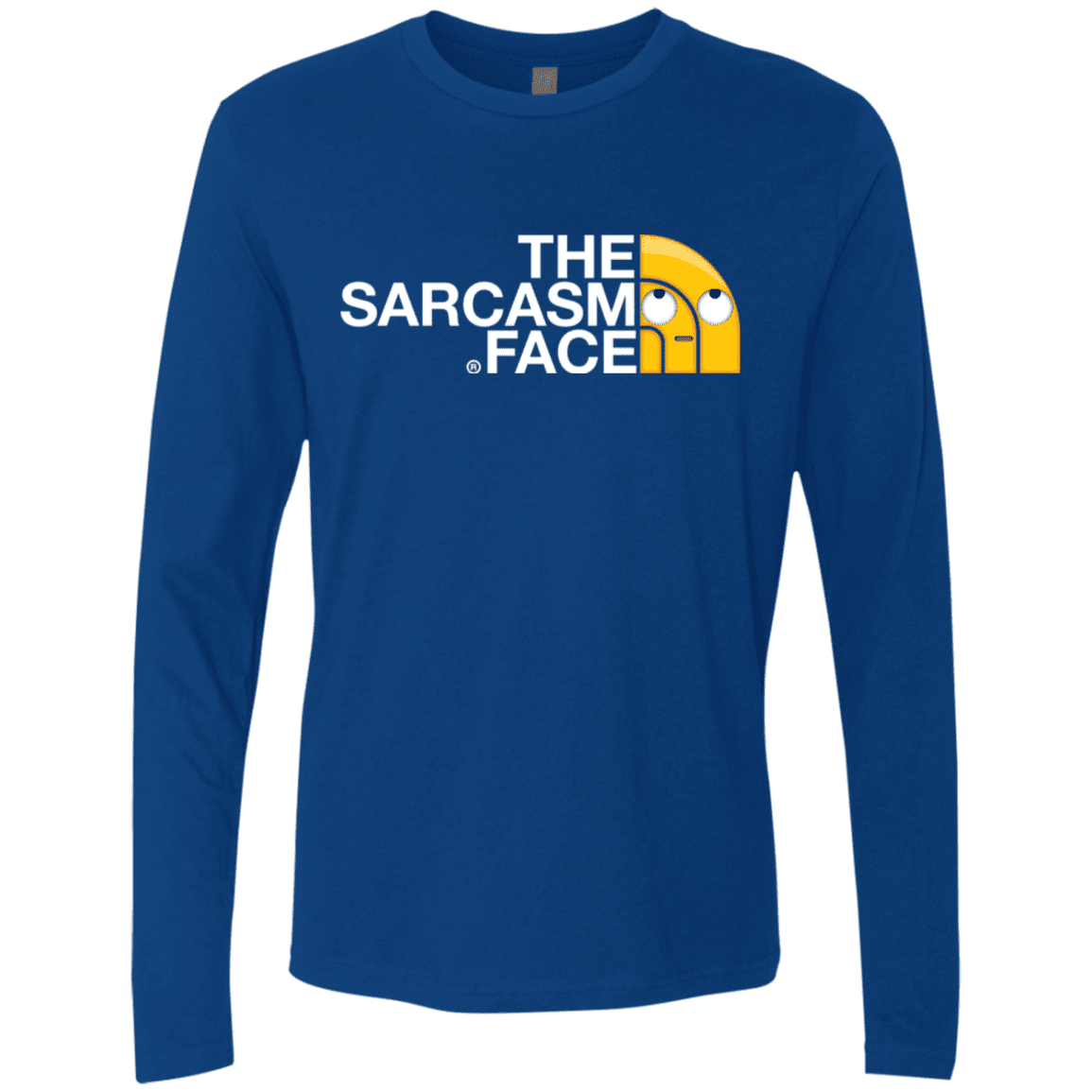 T-Shirts Royal / S Sarcasm Face Men's Premium Long Sleeve