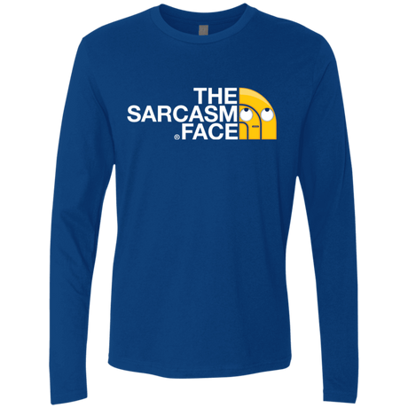 T-Shirts Royal / S Sarcasm Face Men's Premium Long Sleeve