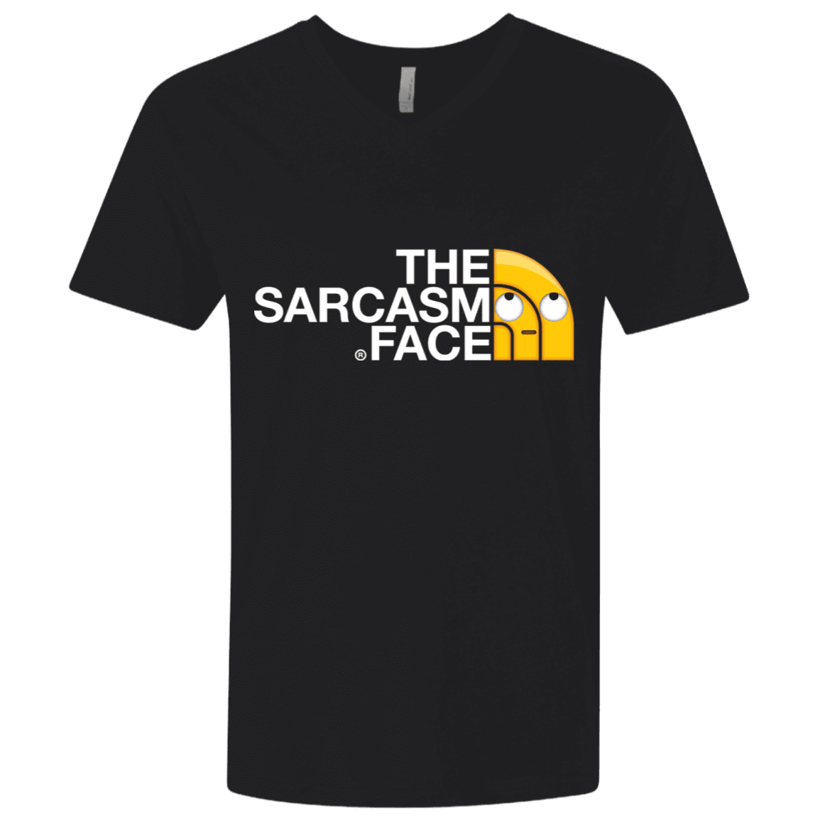 T-Shirts Black / X-Small Sarcasm Face Men's Premium V-Neck