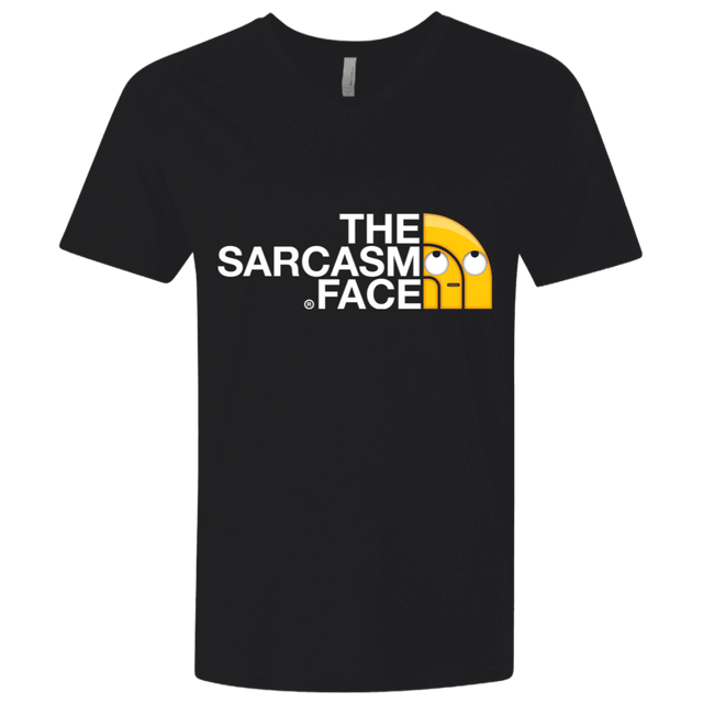 T-Shirts Black / X-Small Sarcasm Face Men's Premium V-Neck