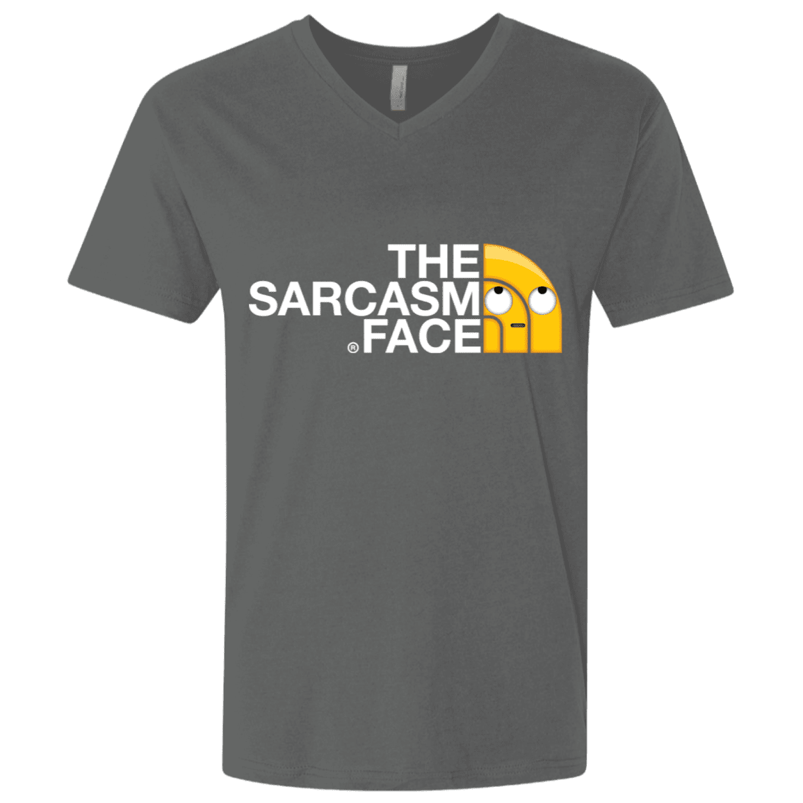 T-Shirts Heavy Metal / X-Small Sarcasm Face Men's Premium V-Neck