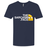 T-Shirts Midnight Navy / X-Small Sarcasm Face Men's Premium V-Neck