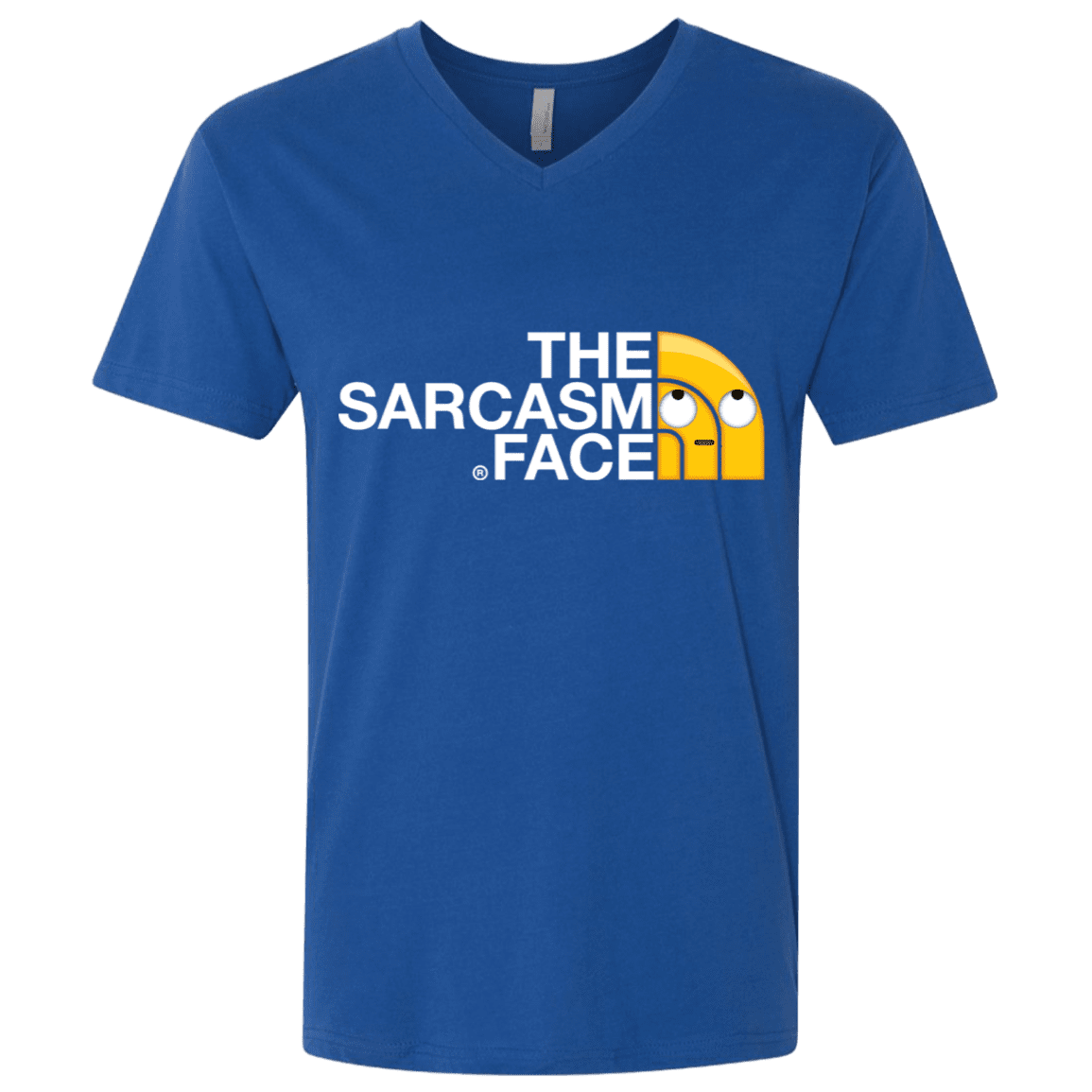 T-Shirts Royal / X-Small Sarcasm Face Men's Premium V-Neck