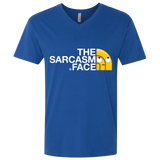 T-Shirts Royal / X-Small Sarcasm Face Men's Premium V-Neck