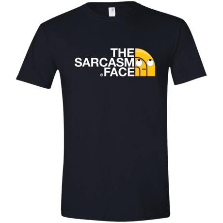 T-Shirts Black / X-Small Sarcasm Face Men's Semi-Fitted Softstyle