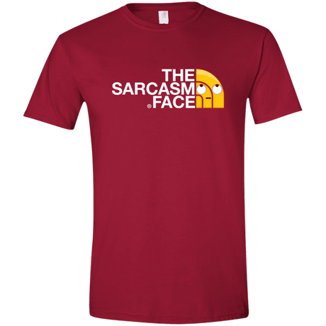 T-Shirts Cardinal Red / S Sarcasm Face Men's Semi-Fitted Softstyle