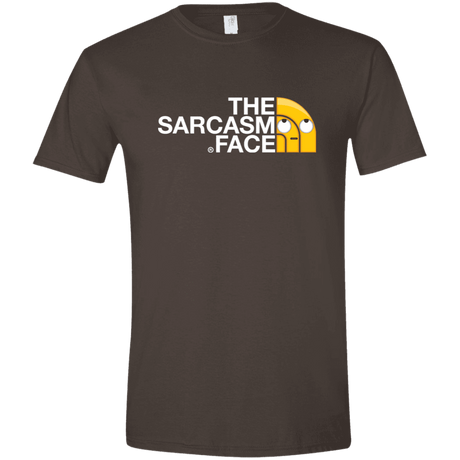 T-Shirts Dark Chocolate / S Sarcasm Face Men's Semi-Fitted Softstyle