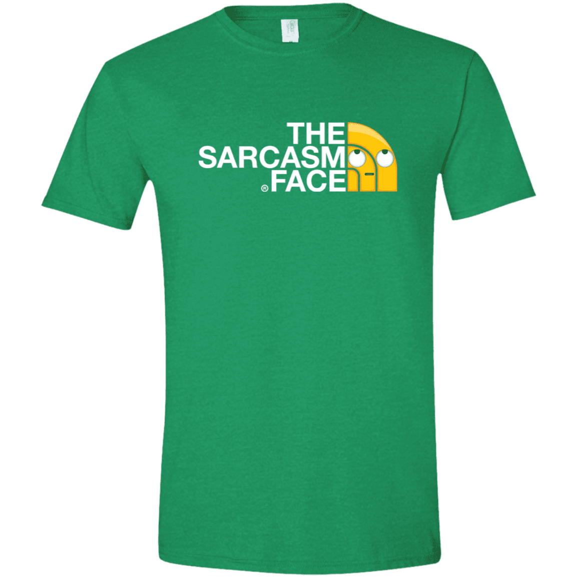 T-Shirts Heather Irish Green / M Sarcasm Face Men's Semi-Fitted Softstyle