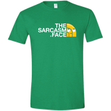 T-Shirts Heather Irish Green / M Sarcasm Face Men's Semi-Fitted Softstyle