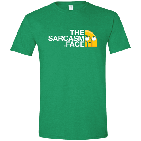 T-Shirts Heather Irish Green / M Sarcasm Face Men's Semi-Fitted Softstyle