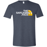T-Shirts Heather Navy / S Sarcasm Face Men's Semi-Fitted Softstyle