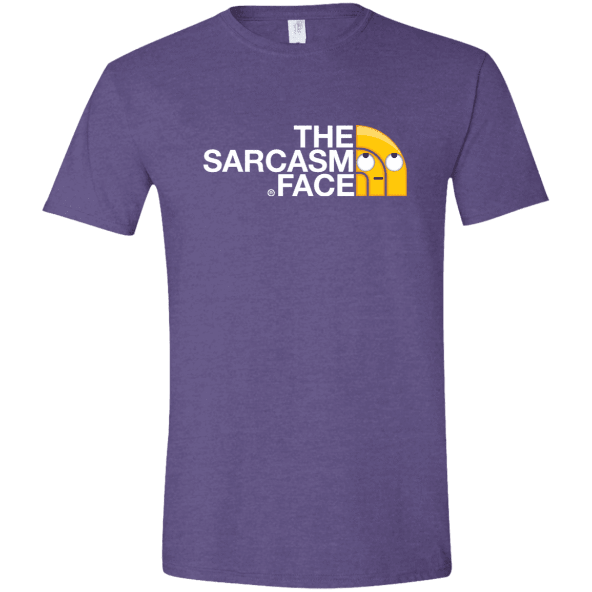 T-Shirts Heather Purple / S Sarcasm Face Men's Semi-Fitted Softstyle
