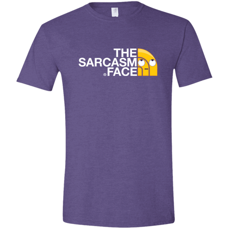 T-Shirts Heather Purple / S Sarcasm Face Men's Semi-Fitted Softstyle