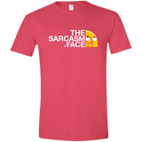 T-Shirts Heather Red / S Sarcasm Face Men's Semi-Fitted Softstyle