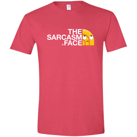 T-Shirts Heather Red / S Sarcasm Face Men's Semi-Fitted Softstyle