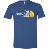 T-Shirts Heather Royal / X-Small Sarcasm Face Men's Semi-Fitted Softstyle