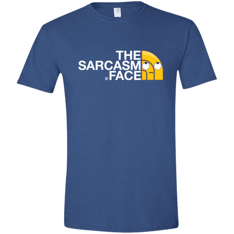 T-Shirts Heather Royal / X-Small Sarcasm Face Men's Semi-Fitted Softstyle