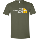 T-Shirts Military Green / S Sarcasm Face Men's Semi-Fitted Softstyle