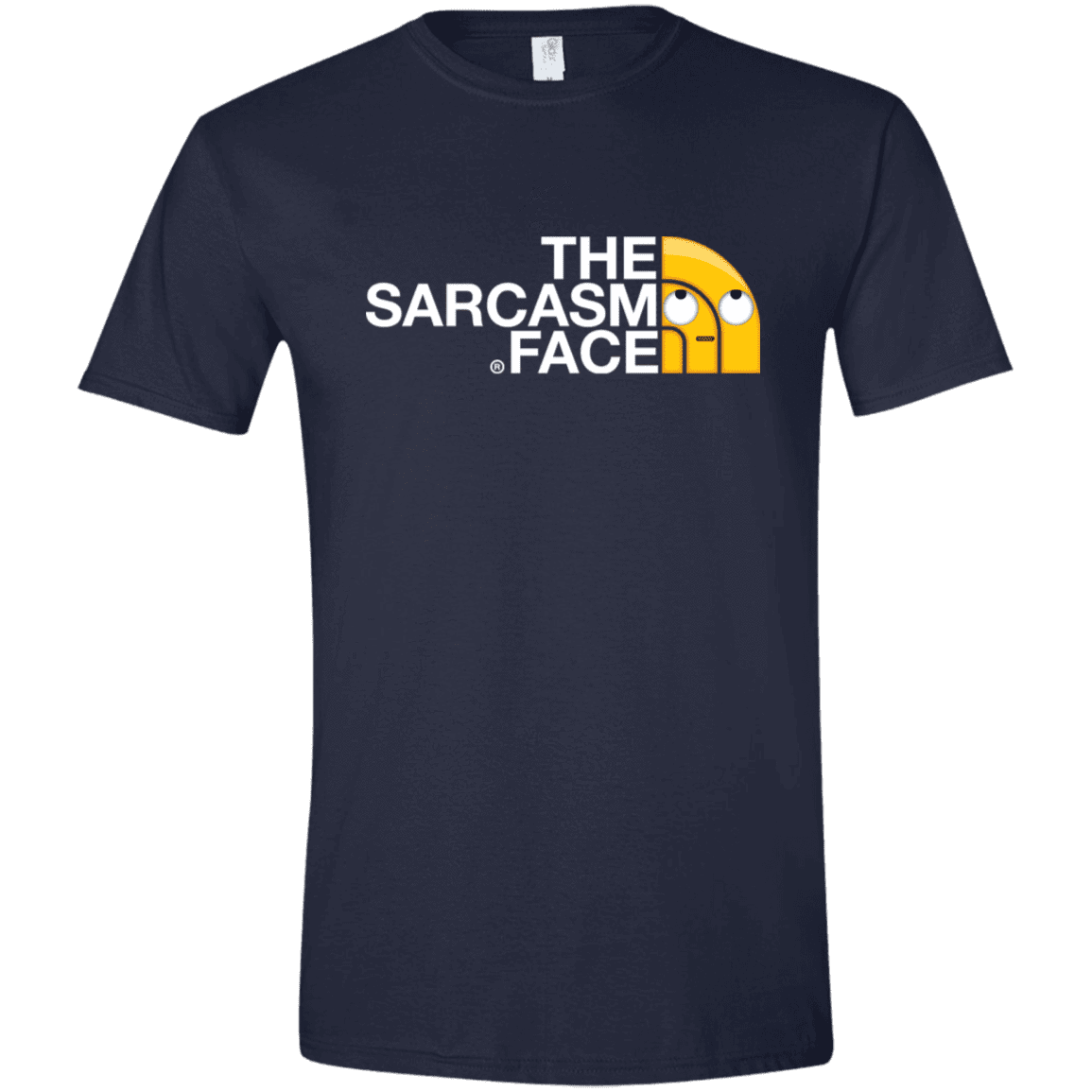 T-Shirts Navy / X-Small Sarcasm Face Men's Semi-Fitted Softstyle