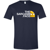 T-Shirts Navy / X-Small Sarcasm Face Men's Semi-Fitted Softstyle