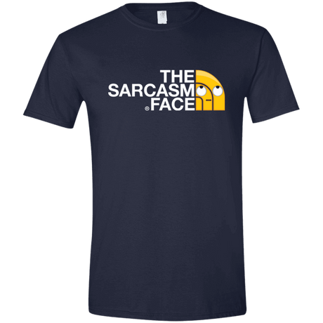T-Shirts Navy / X-Small Sarcasm Face Men's Semi-Fitted Softstyle